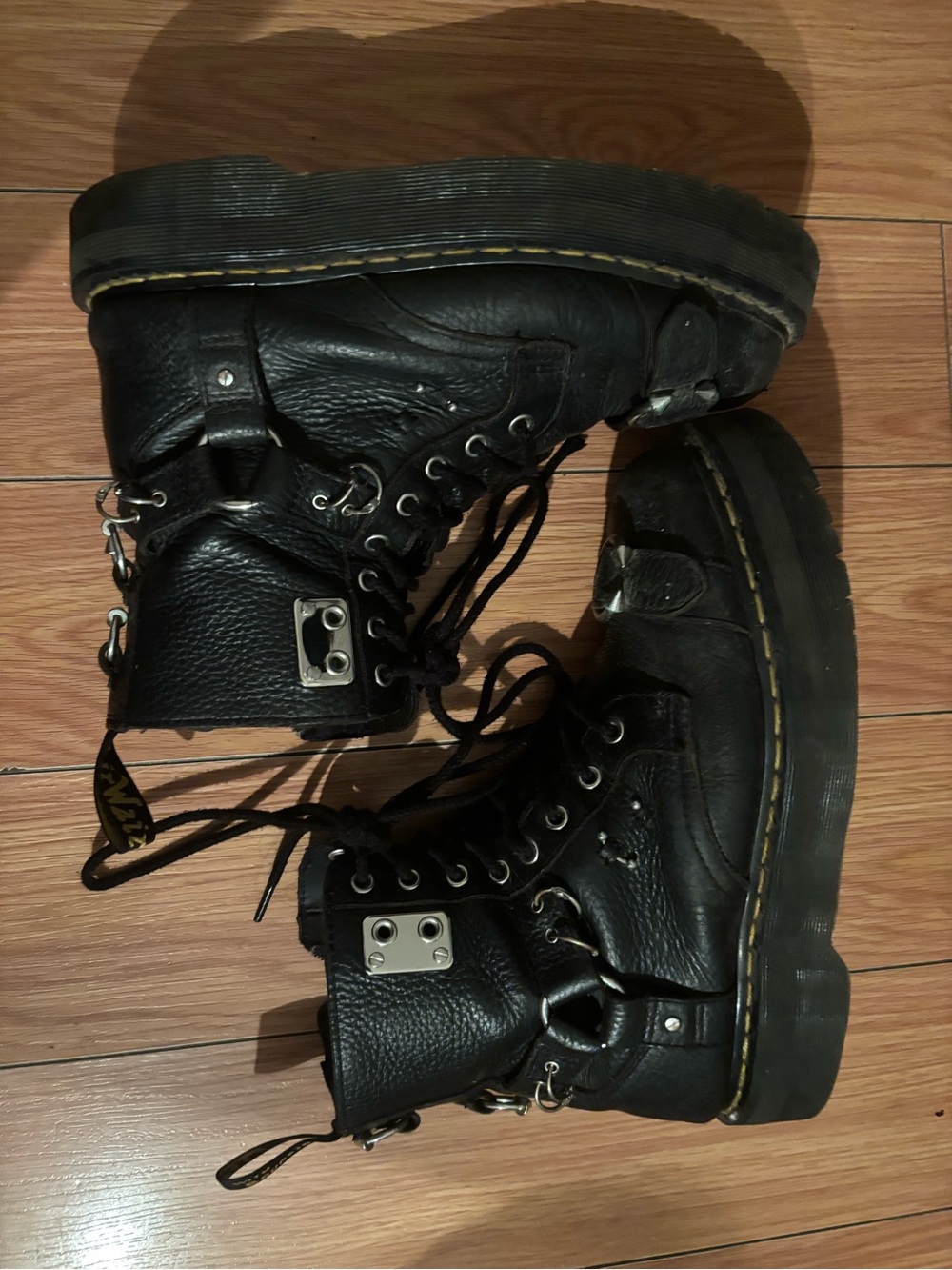 Black Leather Combat Boots Dr martens